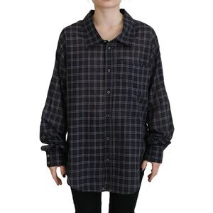 Dsquared² Black Checkered Collared Button Long Sleeves Women's Shirt (Pre-Owned)